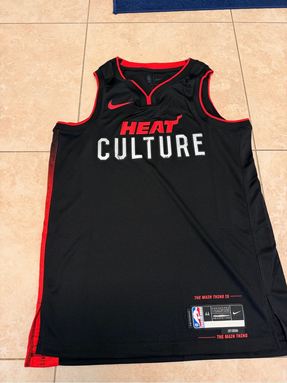 Nike Miami Heat "Heat Culture" Black & Red Jersey- size Medium